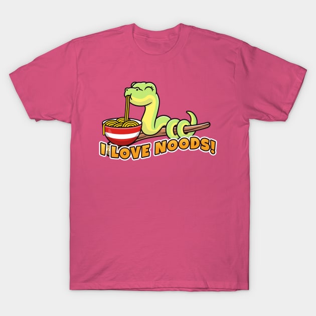 SLURPent say's "I love noods!" T-Shirt by Messy Nessie